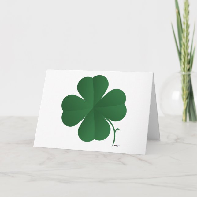 Large Four Leaf Clover Card (Front)