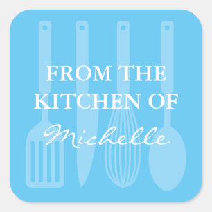 Large From the kitchen of cooking utensil stickers