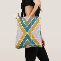 Large Geometric Pattern in Pastel Earth Tones