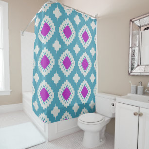 Large Geometric Shower Curtain