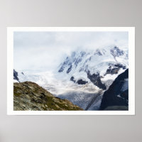 Large glacier in the Swiss alps