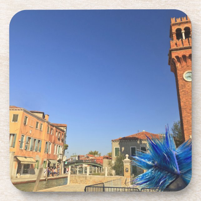Large Glass Statue and Bell Tower, Italy Coaster (Front)