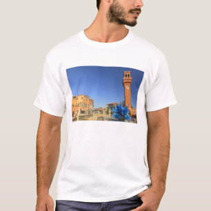 Large Glass Statue and Bell Tower, Italy T-Shirt