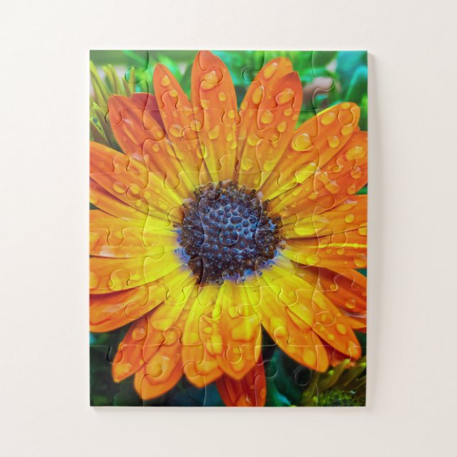 Large Golden Flower Close Up Jigsaw Puzzle (Vertical)