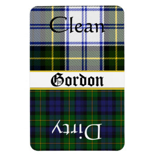 Large Gordon Tartan Plaid Dishwasher Magnet