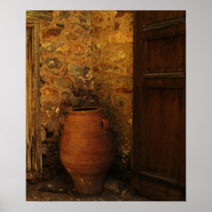 Large Greek Cretan pottery storage jar - pithos Poster