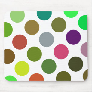 Large Green And Brown Dots Mouse Pad