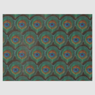 Large Green Eye of Peacock Feathers Decoupage Tissue Paper