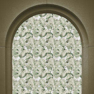 Large Green Leaves, Stunning & Serene Peel & Stick Wallpaper