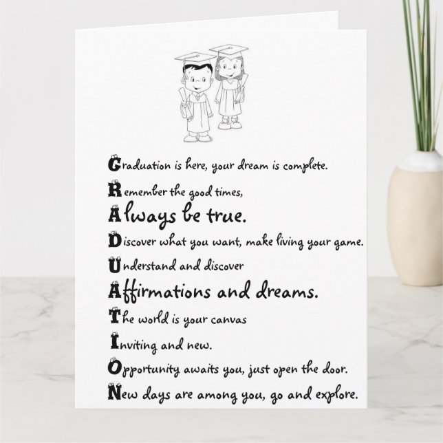 Large Greeting Card/Graduation Card (Front)