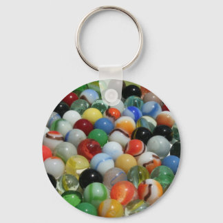 Large Group of Antique Toy Marbles Key Ring