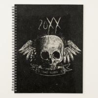 Large Grunge Skull with Wings 2022