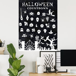 Large Halloween Countdown Poster