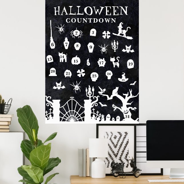 Large Halloween Countdown Poster (Home Office)