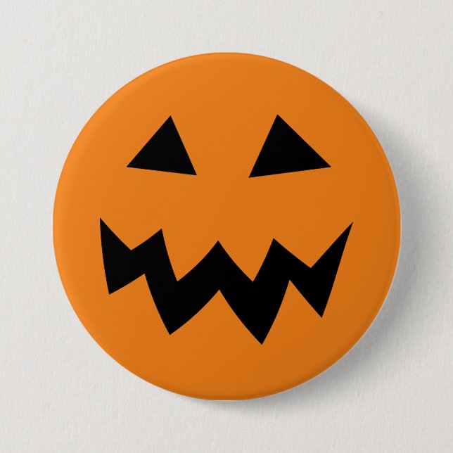 Large Halloween pumpkin head carving buttons (Front)