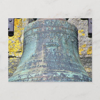 Large hanging metal bell postcard