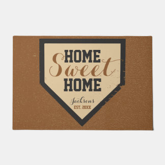 Large Home Sweet Home Plate Family Name Doormat