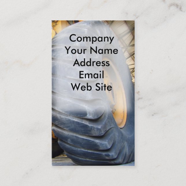 Large Industrial Tire Business Card (Front)