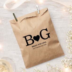 Large Initials Personalised Favour Bags