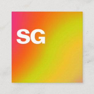 Large Initials - Square - Soft Colours Business Card