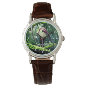 Large Jack In The Pulpit Flower Personalised Watch