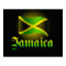 Large Jamaica Flag Poster, Black with Yellow Glow