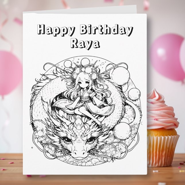 Large Jumbo-Sized Personalised Girl's Birthday Card (Creator Uploaded)