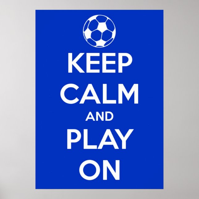 Large Keep Calm and Play On Poster (Front)