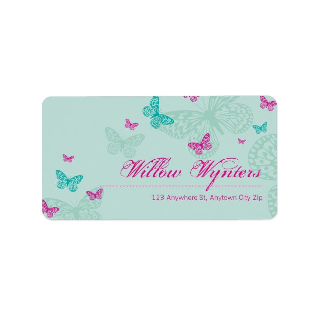 LARGE LABEL SEALS :: butterflies 5 (Front)