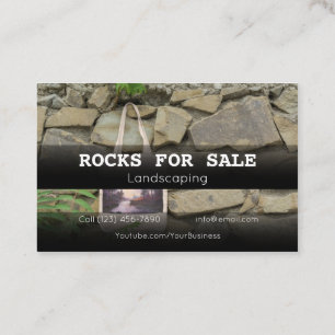 Large Landscaping Rocks For Sale Business Company  Business Card