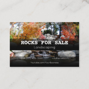 Large Landscaping Rocks For Sale Business Company Card