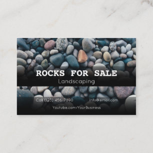 Large Landscaping Rocks For Sale Business Company Card