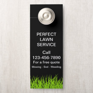 Large Lawn Service Promotional Door Hanger