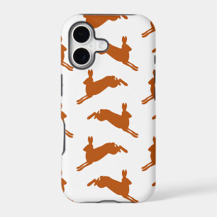 Large Leaping Hares Fawn Brown