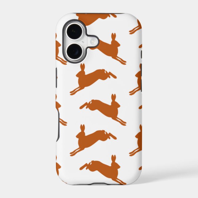 Large Leaping Hares Fawn Brown (Back)