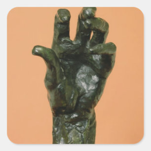 Large Left Hand (bronze) Square Sticker