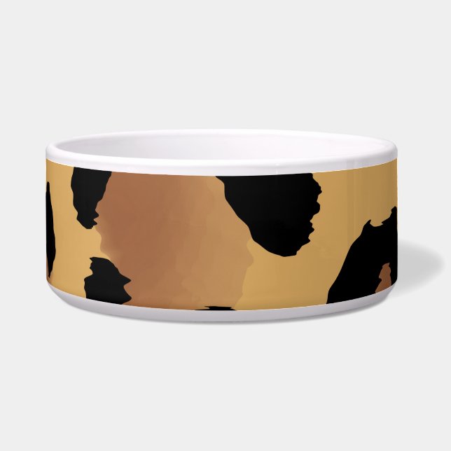 Large Leopard Print Pet Bowl (Front)