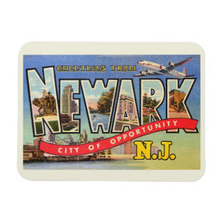 Large Letter Greeting, Newark, NJ Vintage Magnet