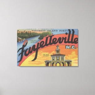 Large Letter Scenes - Fayetteville, NC Canvas Print