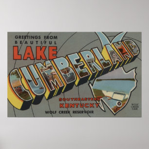 Large Letter Scenes - Lake Cumberland, KY Poster