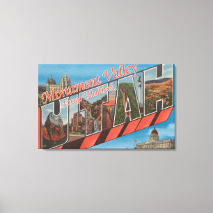 Large Letter Scenes - Monument Valley, UT Canvas Print