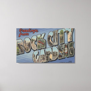 Large Letter Scenes - Rock City Gardens, TN Canvas Print