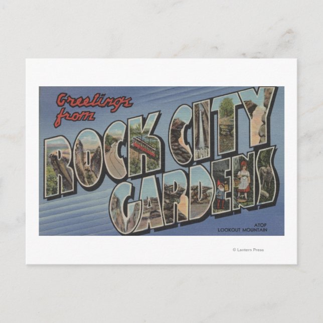 Large Letter Scenes - Rock City Gardens, TN Postcard (Front)