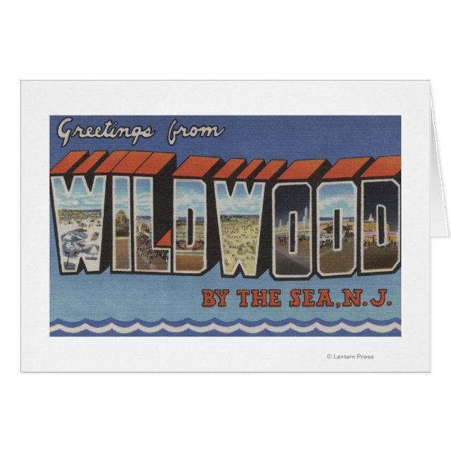 Large Letter Scenes - Wildwood-By-The-Sea, NJ (Front Horizontal)