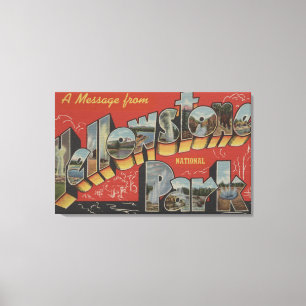 Large Letter Scenes - Yellowstone Nat'l Park, WY Canvas Print