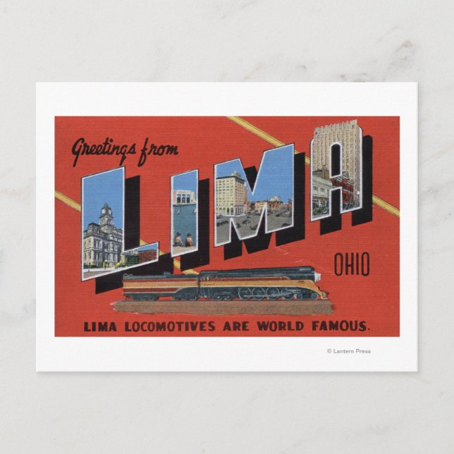 Large Letters - Lima Locomotives are World Postcard (Front)