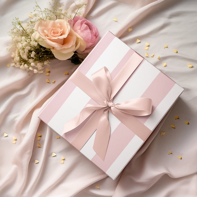 Large Light Pink and White Stripes Wrapping Paper (Large Light Pink and White Stripes Wrapping Paper)