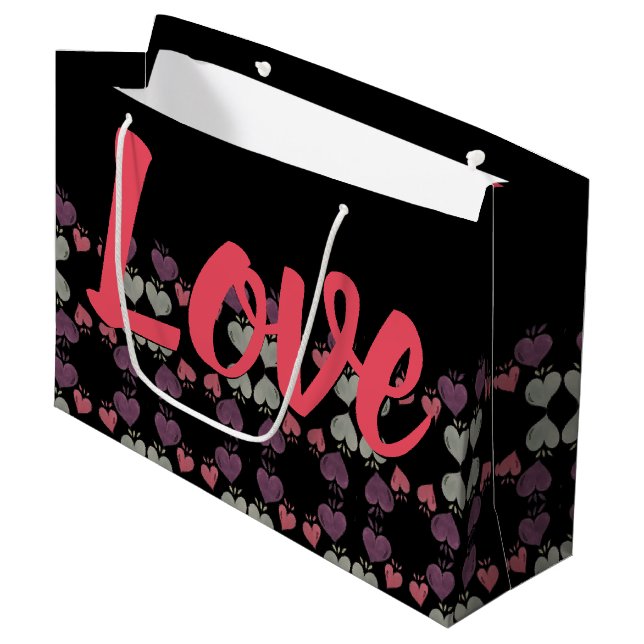 Large Love Heart Gift Bag (Front Angled)