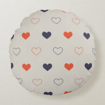 Large - Lovely hearts / orange cream dark