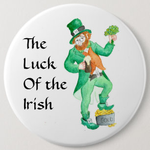 Large 'Luck of the Irish' Button